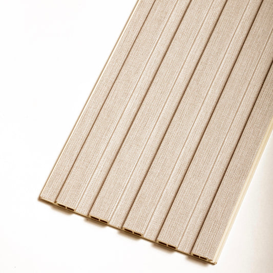 Textured Beige Thin Fluted Panel (9' x 6")