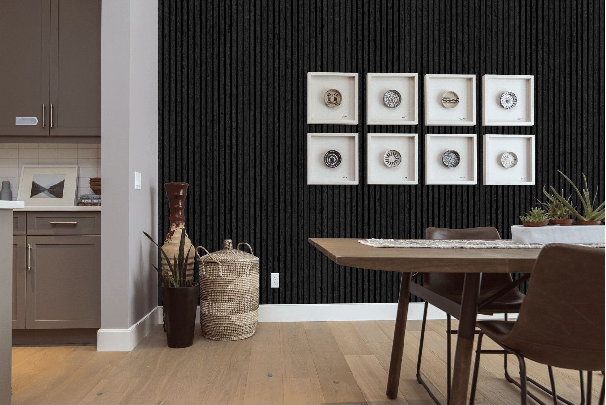Black Ash Slat Panel (9' x 2') – Slat Panel Wall