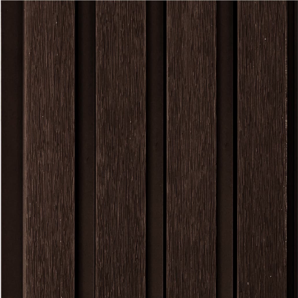 Illustration of Espresso Glass Wall Slat Systems