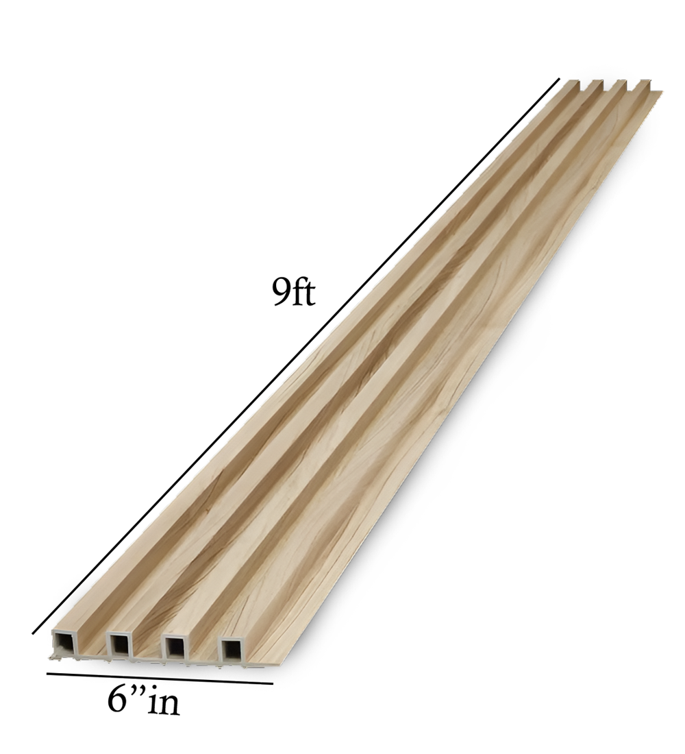Fluted Panel End Cap (9’) – Slat Panel Wall